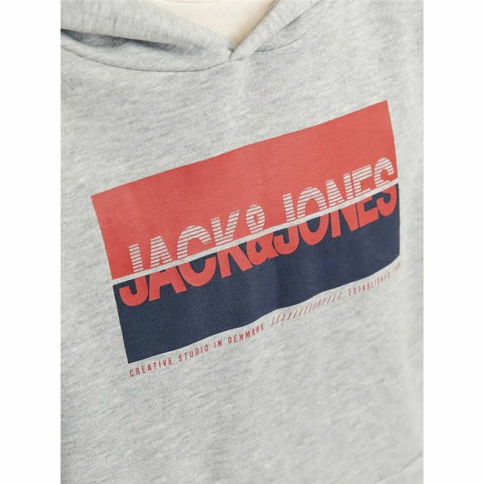 Sudadera con Capucha Hombre Jack & Jones Jjnolan Gris Love Weapon