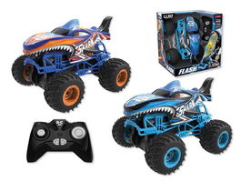 Coche radio control tiburón flash, escala 1:16, carcasa plástico, bateria litio y luces - modelos surtidos