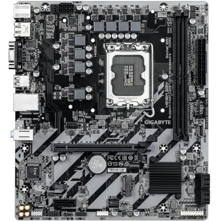 Gigabyte Placa Base H810M S2H Micro ATX, Socket LGA1851, DDR5, PCIe 4.0, Compatible con Intel Core Ultra, 4+1+2 Fases VRM, LAN GbE, DisplayPort/HDMI