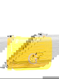 Corily, Bolso bandolera de tela, Amarillo, 18,5 x 14,5 x 7 cm, Para mujeres