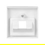 Busch-Jaeger 1803-914 Placa Frontal RJ-45 Blanco IP20, 1 Módulo para Sistemas Busch-Balance SI, Termoplástico 55x55 mm