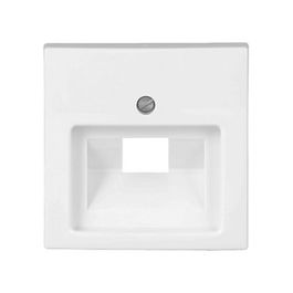 Busch-Jaeger 1803-914 Placa Frontal RJ-45 Blanco IP20, 1 Módulo para Sistemas Busch-Balance SI, Termoplástico 55x55 mm
