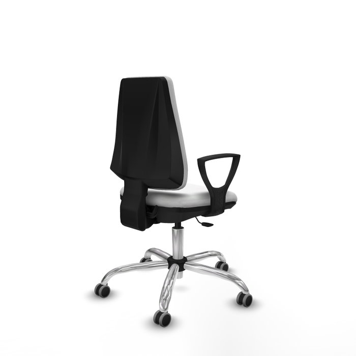 PIQUERAS Y CRESPO Silla de oficina Elche Blanca con Brazos Fijos