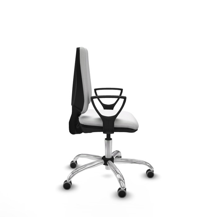 PIQUERAS Y CRESPO Silla de oficina Elche Blanca con Brazos Fijos