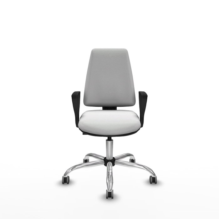PIQUERAS Y CRESPO Silla de oficina Elche Blanca con Brazos Fijos