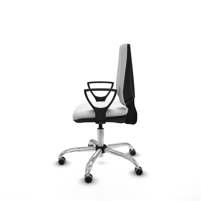 PIQUERAS Y CRESPO Silla de oficina Elche Blanca con Brazos Fijos