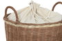 DKD Home Decor Set de 2 Cestas para la Ropa Seagrass y Algodón Natural