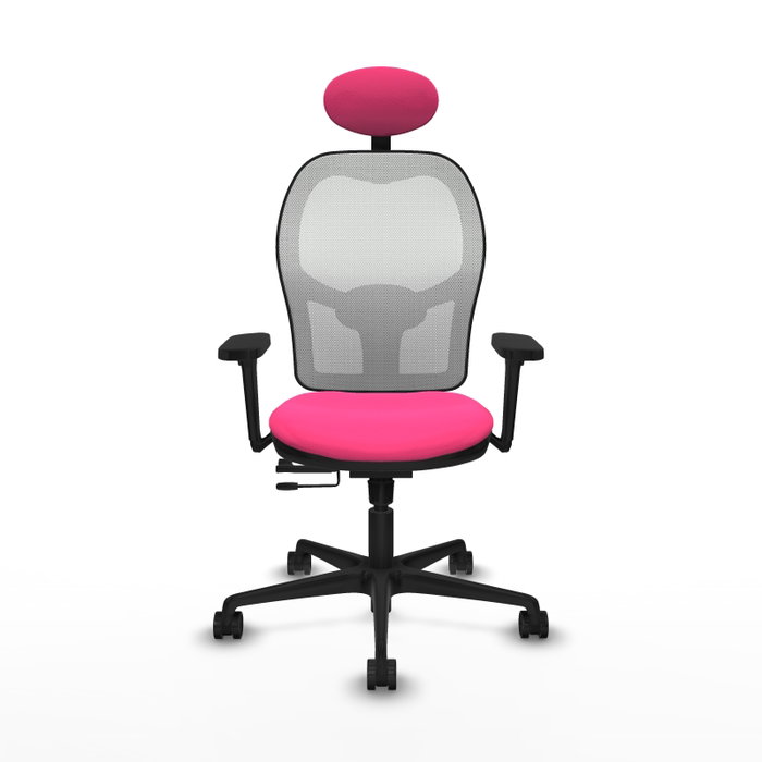 PIQUERAS Y CRESPO Silla de oficina Jorquera Rosa y Blanco