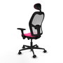 PIQUERAS Y CRESPO Silla de oficina Jorquera Rosa y Blanco