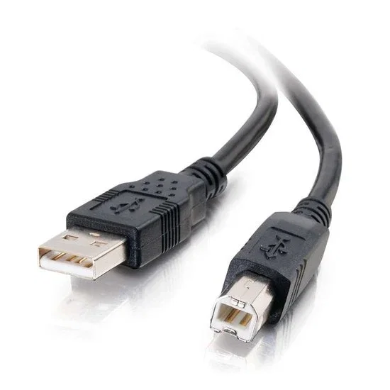 C2G 28103 Cable USB 2.0 de 3 metros USB-A a USB-B, Negro para Impresora, Teclado, Ratón, Plug and Play, PC y Mac