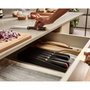 Joseph Joseph Elevate Store Set de 5 cuchillos con bandeja de almacenamiento para cajón, Plata / Negro de acero inoxidable japonés de alta calidad.