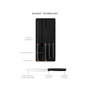 Joseph Joseph Elevate Store Set de 5 cuchillos con bandeja de almacenamiento para cajón, Plata / Negro de acero inoxidable japonés de alta calidad.