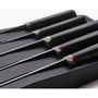Joseph Joseph Elevate Store Set de 5 cuchillos con bandeja de almacenamiento para cajón, Plata / Negro de acero inoxidable japonés de alta calidad.