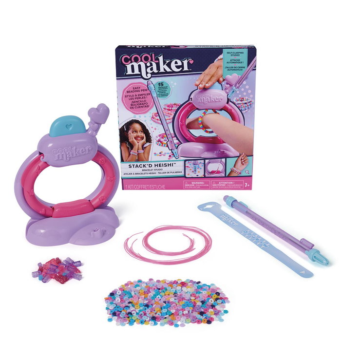 Spin Master Cool Maker Estudio Pulseras Heishi Stack'd - 1220 cuentas y 10 perladas, +7 años Spin Master Cool Maker Estudio Pulseras Heishi Stack'd - 1220 cuentas y 10 perladas, +7 años