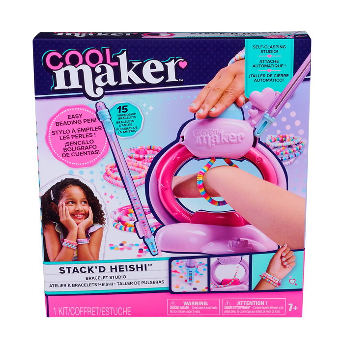 Spin Master Cool Maker Estudio Pulseras Heishi Stack'd - 1220 cuentas y 10 perladas, +7 años Spin Master Cool Maker Estudio Pulseras Heishi Stack'd - 1220 cuentas y 10 perladas, +7 años
