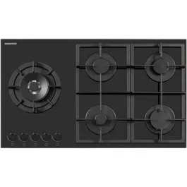 Daewoo BH9GKF51BNH Placa de gas 5 fuegos 90 cm Negra