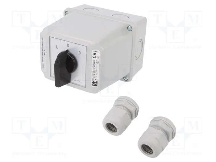 SPAMEL Interruptor de leva de 3 polos y 3 posiciones L-0-P 40A SPAMEL Interruptor de leva de 3 polos y 3 posiciones L-0-P 40A