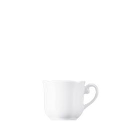 LANGENTHAL BARROCO Taza de té blanca grabada 19 cl (18 cl) de porcelana - Colección clásica para vajilla (Set de 6)