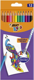 BIC 987868 Lápices de Color, Multicolor, 12 Piezas