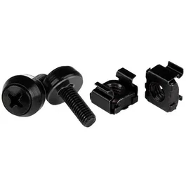 StarTech.com Paquete de 50 Tornillos y Tuercas Enjauladas M5x12mm - Negro