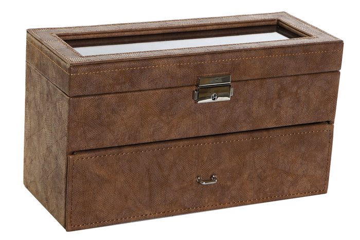 DKD Home Decor Joyero Tradicional Marron 27.5 x 11 x 15.5 cm