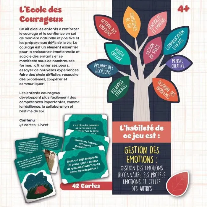 Lisciani Giochi Juego de Cartas para Niños Valientes - HABILIDADES PARA LA VIDA - Tarjetas Ilustradas LIS8008324110087