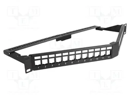DeLOCK Patch Panel Keystone 24 Puertos 1U en Ángulo Negro