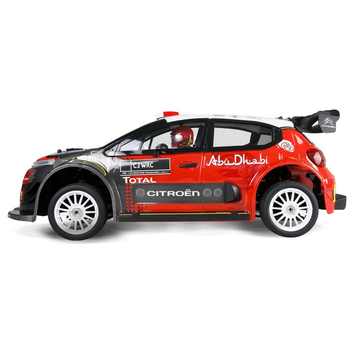 AMEWI RC Citroën C3 WRC HyperGo 1:7 Coche de Rally Eléctrico 4x4 65 kmh ESC Negro/Rojo/Blanco 630 mm ARTR para Principiantes 14+ Años