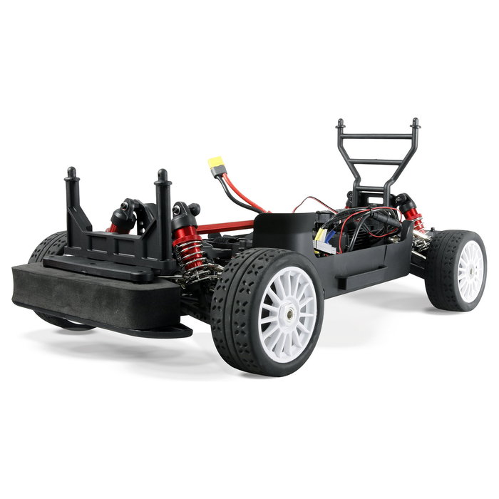 AMEWI RC Citroën C3 WRC HyperGo 1:7 Coche de Rally Eléctrico 4x4 65 kmh ESC Negro/Rojo/Blanco 630 mm ARTR para Principiantes 14+ Años