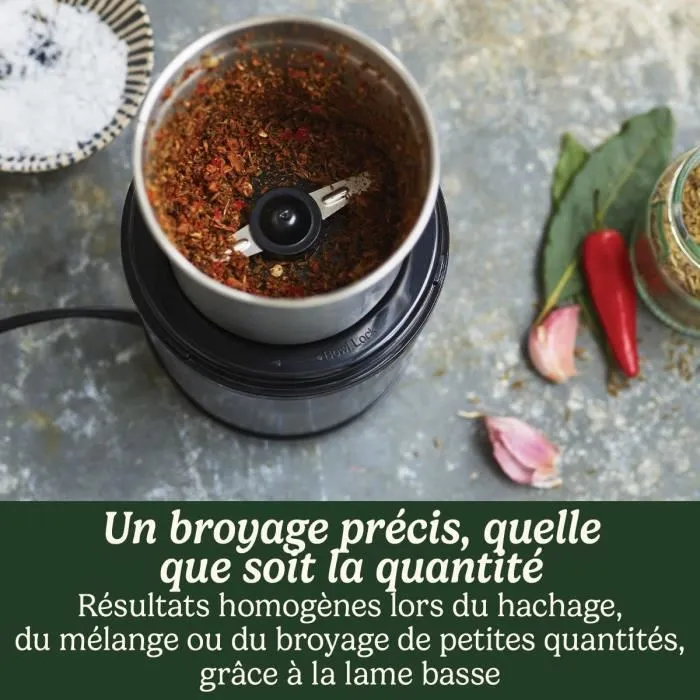 Cuisinart CUI3030050152517 Molinillo de Especias, Accionamiento por Pulsos, 2 Recipientes con Tapa, Azul Medianoche