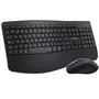 Subblim Combo Dual Office Prowave Teclado y Ratón Inalámbrico Ergonómico Recargable Bluetooth y USB Negro