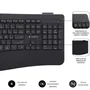 Subblim Combo Dual Office Prowave Teclado y Ratón Inalámbrico Ergonómico Recargable Bluetooth y USB Negro