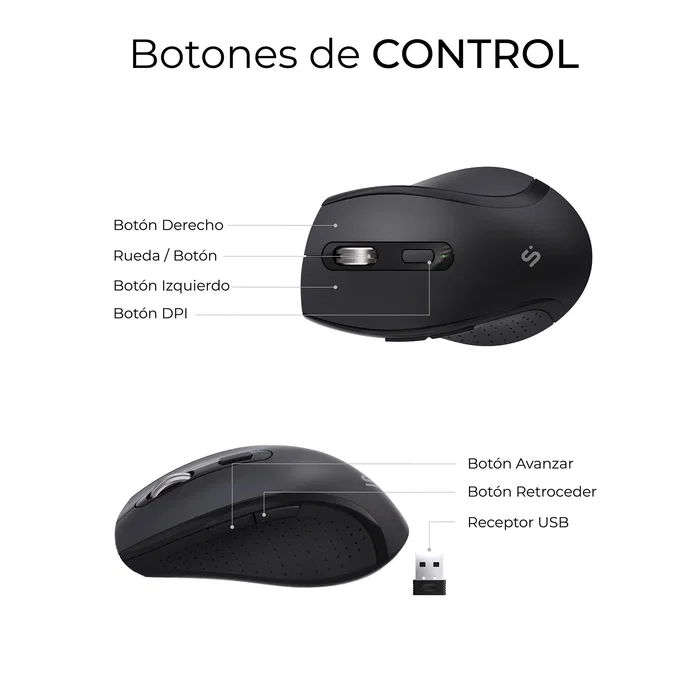 Subblim Combo Dual Office Prowave Black Negro Subblim Combo Dual Office Prowave Black Negro