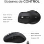Subblim Combo Dual Prowave Negro, Teclado y Ratón Ergonómicos Recargables