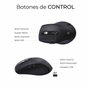 Subblim Combo Dual Prowave Negro, Teclado y Ratón Ergonómicos Recargables