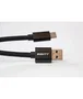Eightt ECT-4B-2M Cable USB-C a USB-A 2 Metros, Negro, Trenzado en Nylon, USB 2.0 (480 Mbit/s)