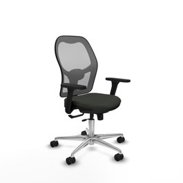 PIQUERAS Y CRESPO Silla de oficina Jorquera con Mecanismo Sincro/Traslack, Brazos 3D, Negro y Gris