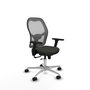 PIQUERAS Y CRESPO Silla de oficina Jorquera con Mecanismo Sincro/Traslack, Brazos 3D, Negro y Gris