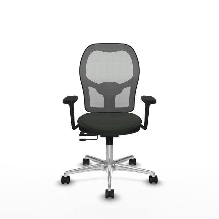 PIQUERAS Y CRESPO Silla de oficina Jorquera con Mecanismo Sincro/Traslack, Brazos 3D, Negro y Gris