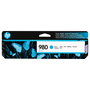 HP Cartucho de Tinta Original 980A Cyan D8J07A - Tinta a Base de Pigmentos, 86.5ml, Rendimiento Standard 6.600 Páginas, 1 unidad