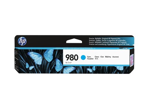 HP Cartucho de Tinta Original 980 Cian (D8J07A) para Officejet Enterprise