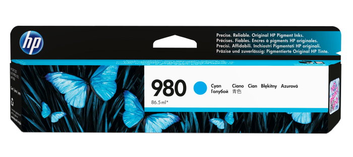 HP Cartucho de Tinta Original 980 Cian (D8J07A) para Officejet Enterprise