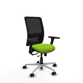 PIQUERAS Y CRESPO Silla de oficina Zulema, Similpiel Pistacho y Malla Negro