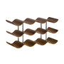 Andrea House Botellero de madera nogal y metal para 12 botellas diseño 42 x 16 x 23 cm