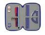 Safta Plumier Escolar Real Madrid 3 Equipación 25/26 - Plumier Triple Cremallera 37 Piezas, Dimensiones 195x125x55 mm