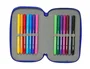 Safta Plumier Escolar Real Madrid 3 Equipación 25/26 - Plumier Triple Cremallera 37 Piezas, Dimensiones 195x125x55 mm