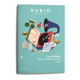 RUBIO Cuaderno A4 Competencia Lectora 2º de Primaria (+7 años)