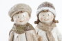 DKD Home Decor Figura Navidad Fantasia Niños Resina Marron Claro 5 x 14 x 6.5 cm (2 Unidades)