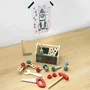 Klein Caja de Herramientas de Madera 8161 con Accesorios y Certificación FSC - Juguete Educativo para Niños a Partir de 3 Años