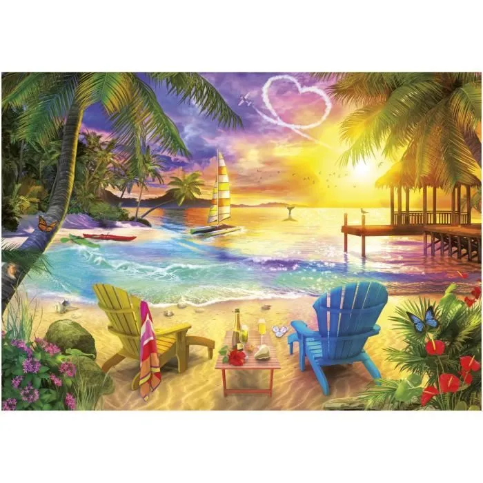 Educa Puzzle Love Beach 1000 piezas 68x48 cm Temática Naturaleza Adultos EDU1747759473654